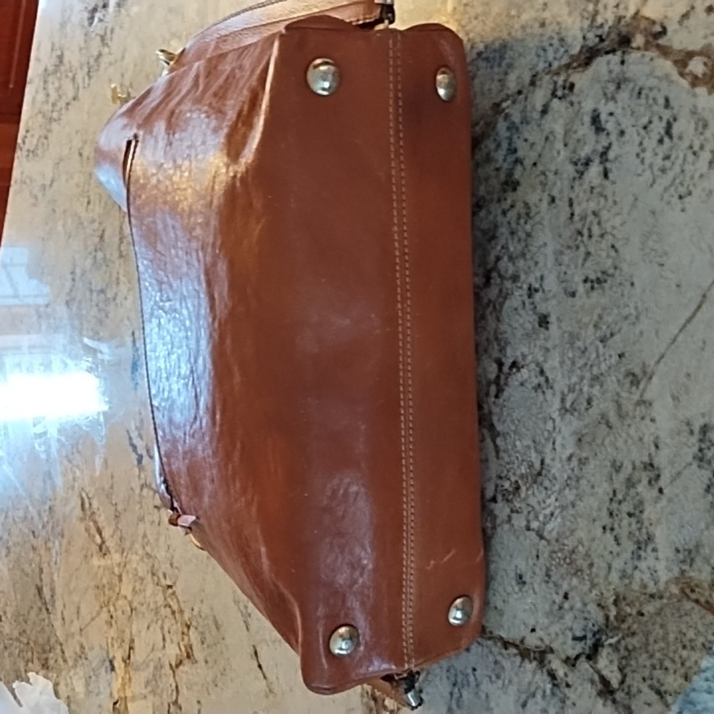 Genuine Vintage Romano Di Paolo Tan Leather Shoulder Bag - Picture 7 of 13